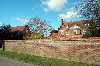 The Clock House clock and barn March 2012